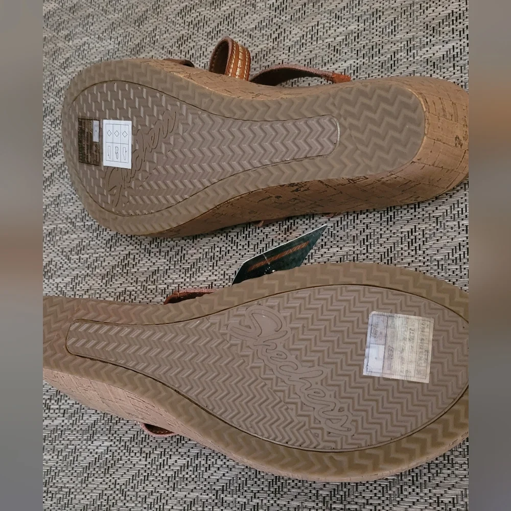 Skechers Tan Strappy Sandals - Picture 3 of 5